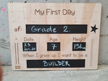 Load image into Gallery viewer, First Day of School Sign Reversible