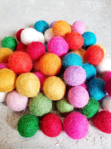 Coloured Felt Balls