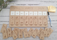 Load image into Gallery viewer, Auslan Alphabet Learning Board - Spell - Write - Sign